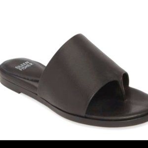 Eileen Fisher Black Leather Edge Sandal 9 1/2